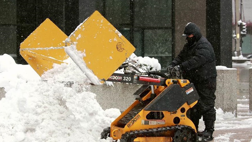 暴风雪袭击美国芝加哥地区