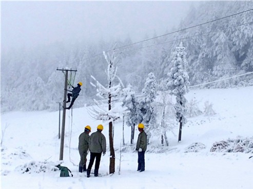 雪中紧急抢修保供电