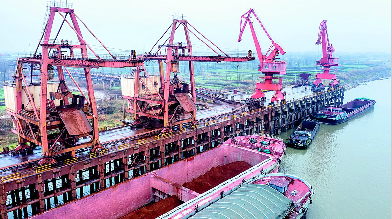 鄂州三江港实现铁水联运 长江中游多式联运再添支点