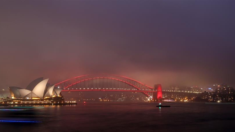 悉尼大桥风景背景图片