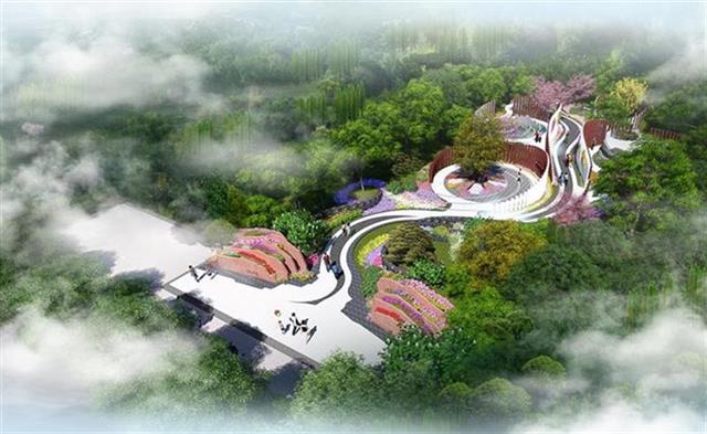北京世园会湖北园基本建成，俯瞰全园是一只“舞凤”
