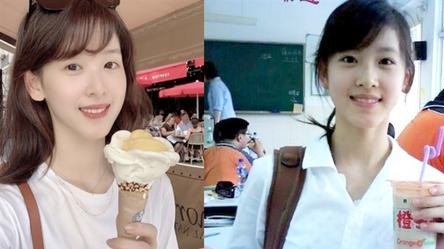 奶茶妹妹章泽天再晒近照 穿着休闲对镜甜笑心情好