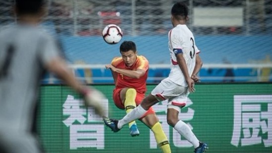 林良铭补时绝平！中国国奥热身赛1-1朝鲜