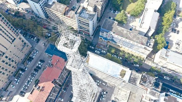 湖北省内最高电力微波铁塔被拆除