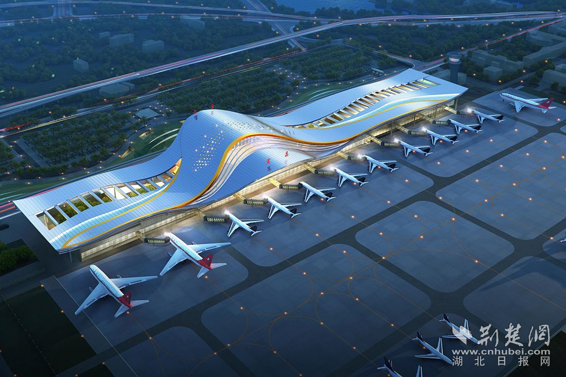 宜昌三峡机场t2航站楼项目效果图.宜昌三峡机场 供图