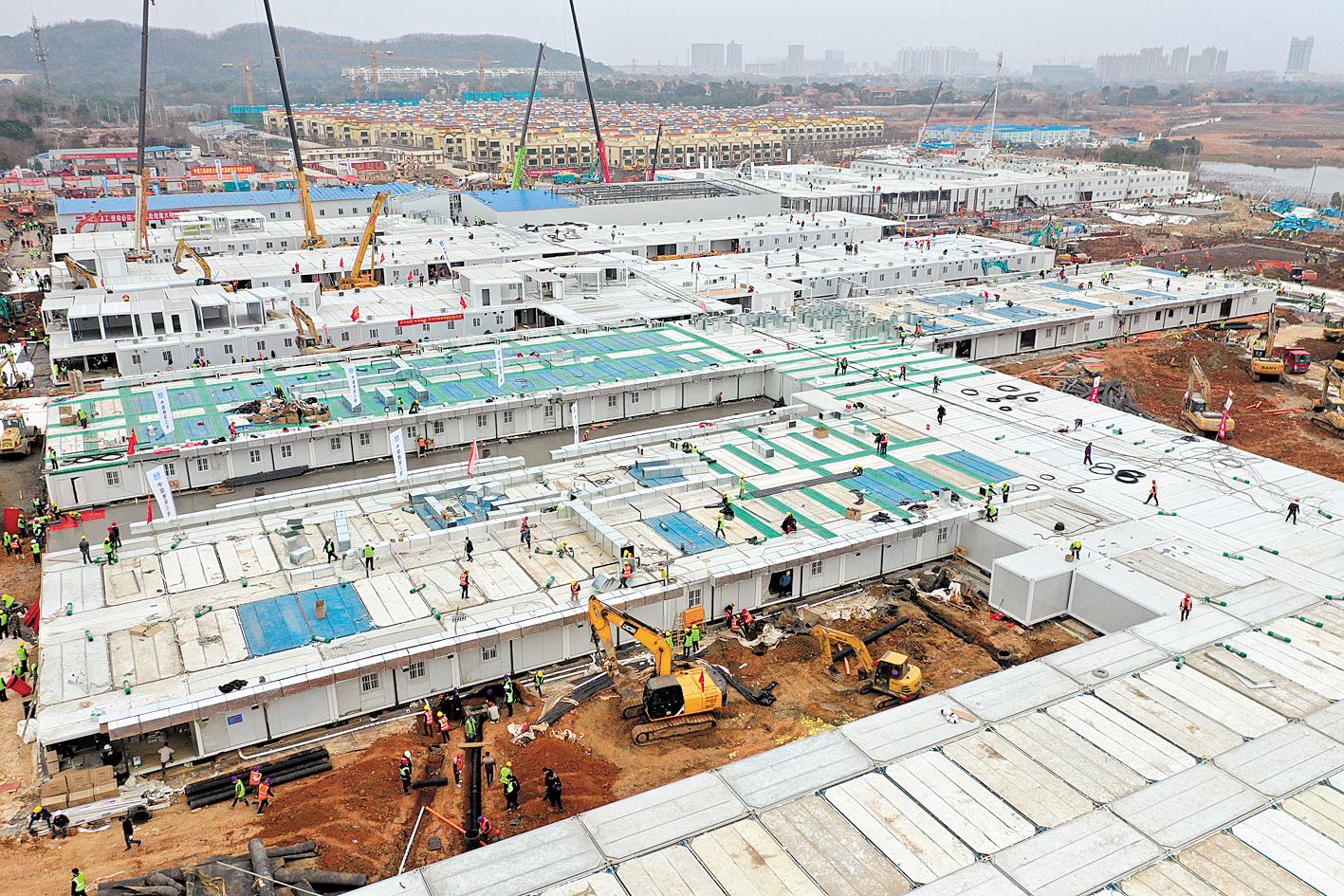 火神山:开装医疗配套设备