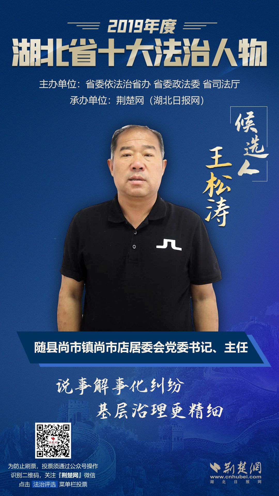 随县尚市镇尚市店居委会党委书记,主任 王松涛