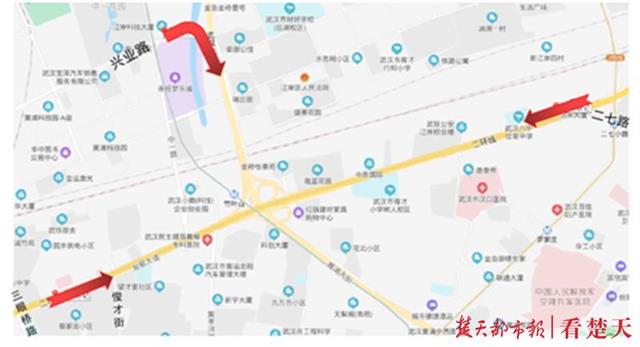 |24日起汉口竹叶山区域通行实行新规则早高峰1小时三处上桥匝道禁行