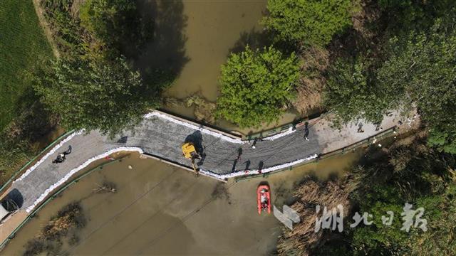 |湖北消防援赣抗洪突击队：烈日下抢筑连心路 打通村民出行“肠梗阻”