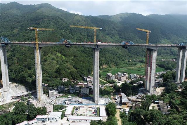 |鄂企力量助力粤西山区发展，云茂高速排步特大桥主桥合龙