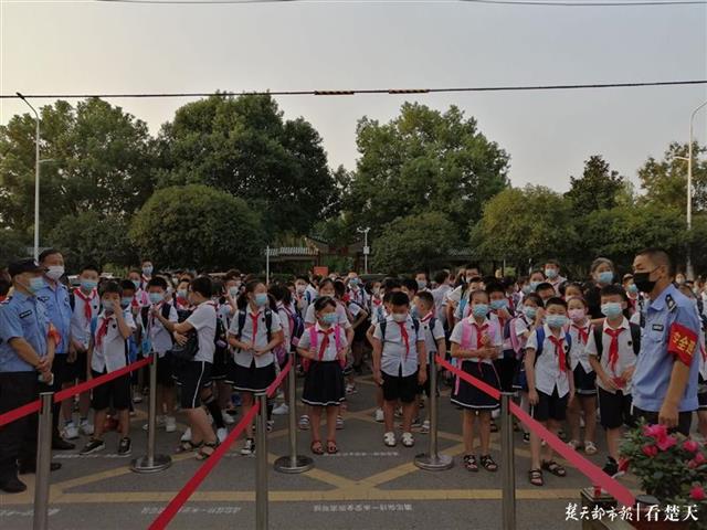 |看，早上7点就有这么多小学生到校！他们说太想上学啦
