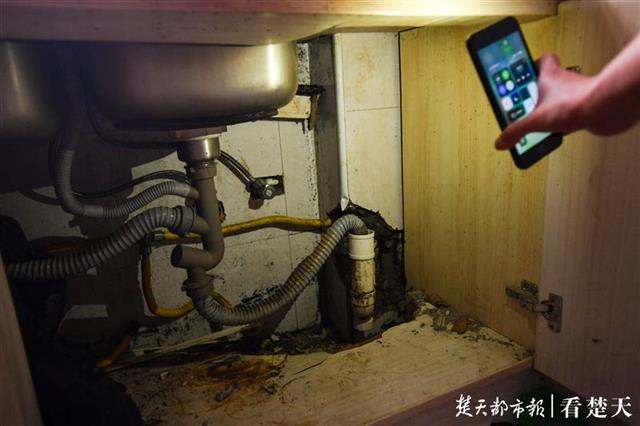 |主下水管道漏水，楼上业主叫苦楼下也遭殃，物业称将更换管道