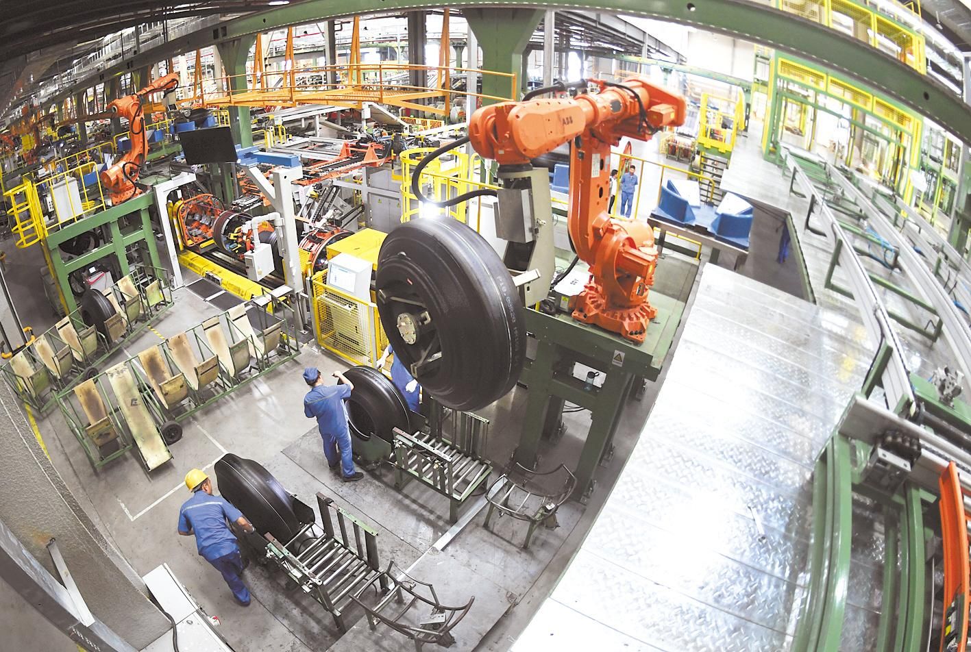 |智能化工厂35秒一条轮胎下线