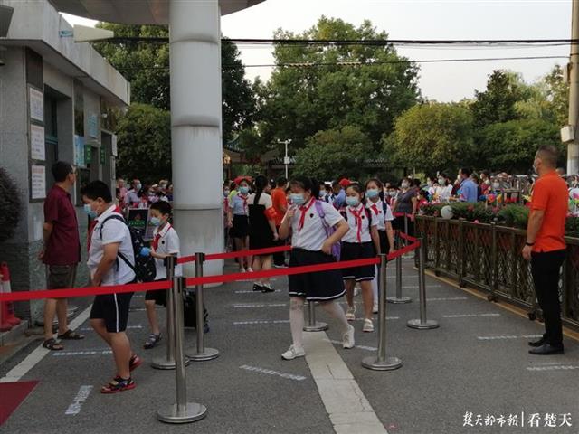 |看，早上7点就有这么多小学生到校！他们说太想上学啦