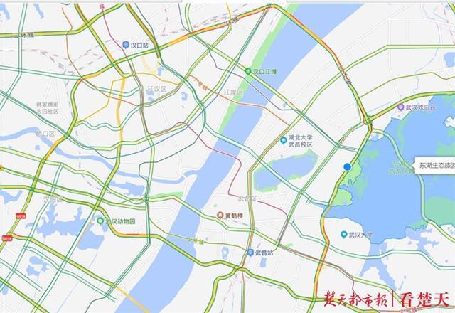上午9时武汉出城路况播报：天兴洲大桥往平安铺方向拥堵