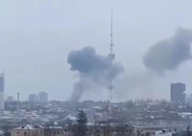 深夜突發！繼續軍事行動，基輔電視塔附近兩次爆炸！