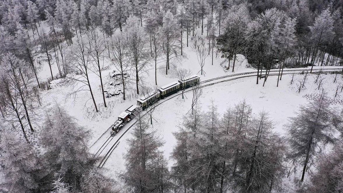 建始森林小火车开进冬日秘境