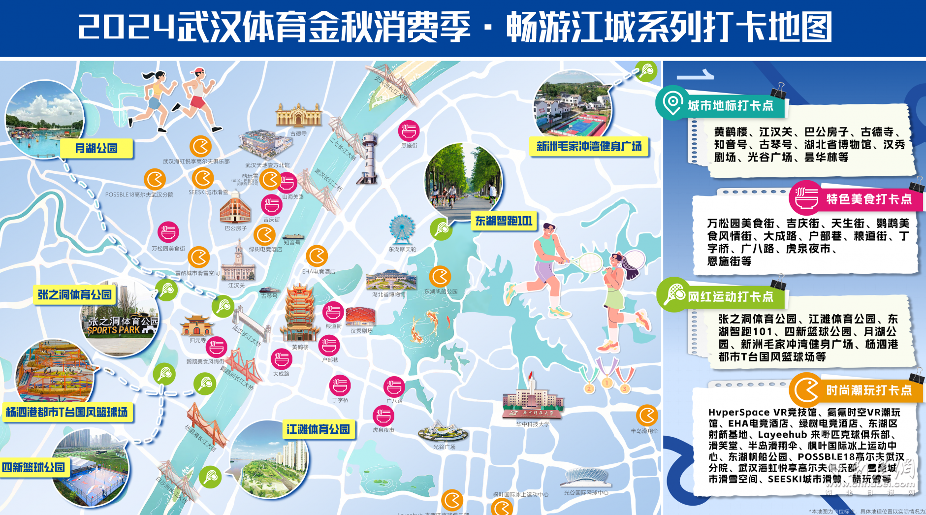 2024 Wuhan Sports Golden Autumn Consumption Season Tour of⁢ the River City series check-in map
