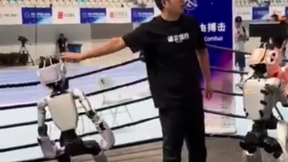 机器人和裁判PK全是笑点