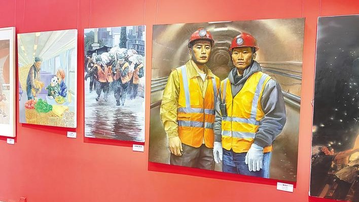 弘揚(yáng)大別山精神書畫展在省圖開幕
