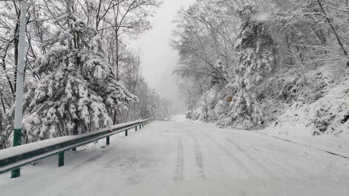 “湖北雪乡”今冬首场雪下了12个多小时