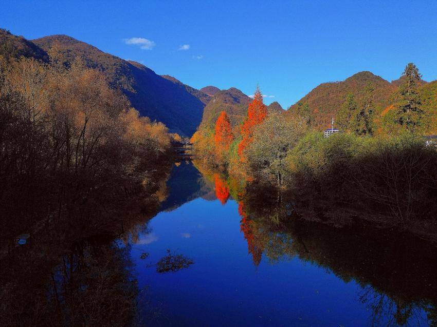 冬阳里的秋韵长卷