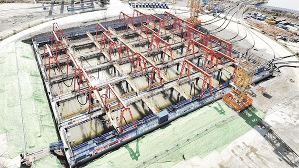 世界第一公路工程沉井落定