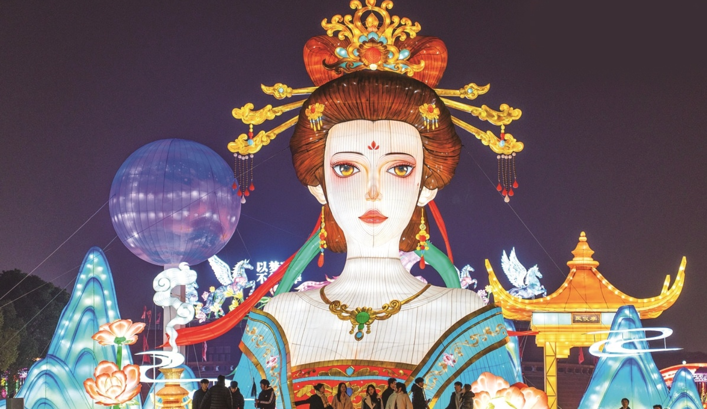 15米貂蟬燈解鎖新春打卡新地標(biāo)