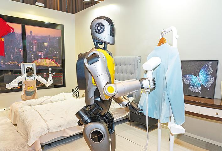 机器人熨烫衣物