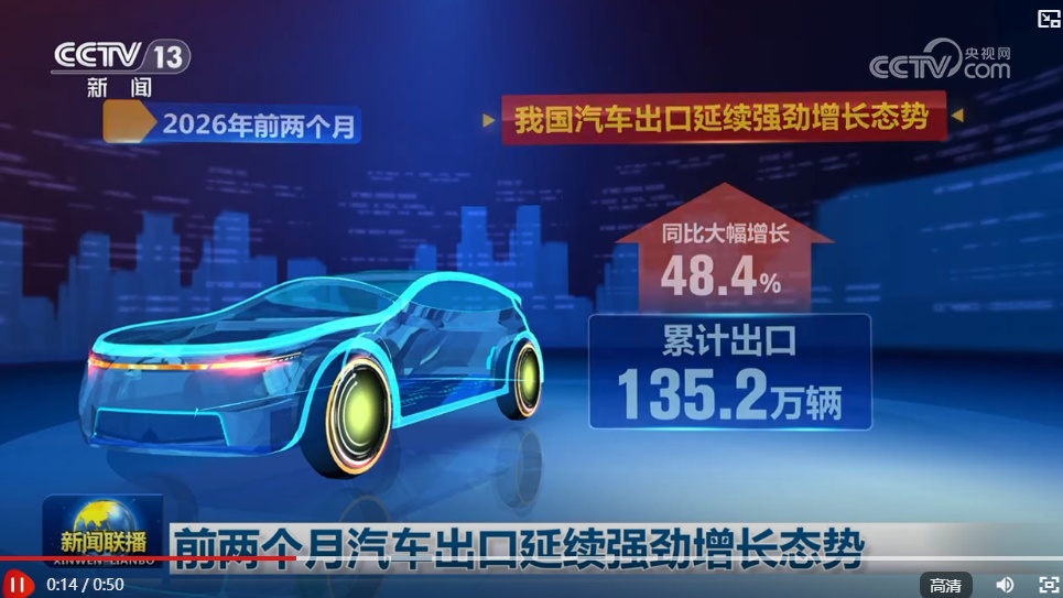 前两个月汽车出口延续强劲增长态势