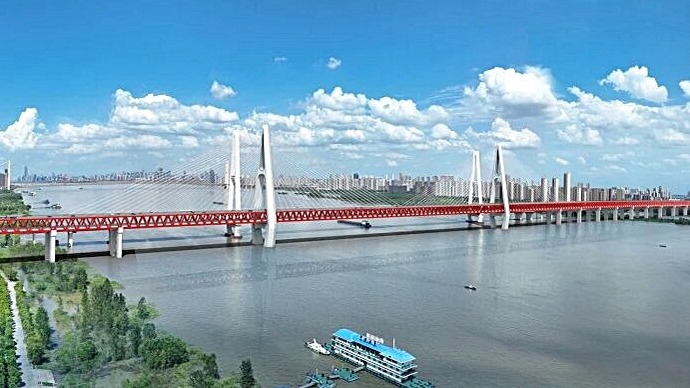 武汉白沙洲长江公铁大桥开工