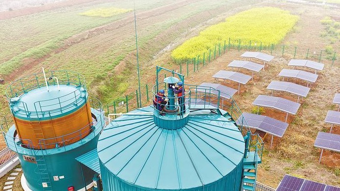 沼气发电进乡村