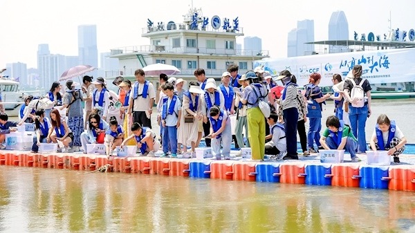 第12个全国放鱼日 666尾中华鲟从武汉跃入长江