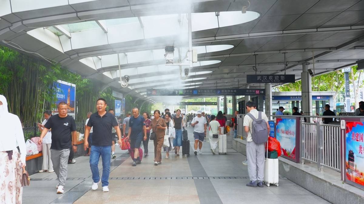 汉口站喷雾降温系统“2.0”上线启用