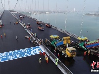 虎门二桥钢桥面铺装完成 预计今年5月前通车