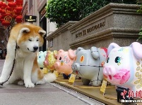 66只主题艺术猪亮相香港街头