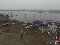 湖北襄阳修复汉江生态 拆除河道最大酒楼