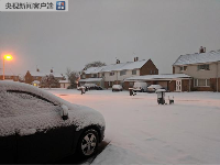 英国大部分地区迎降雪 近千所学校停课