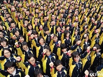 河北衡水二中高考百日誓师场面震撼