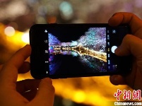 光影与花完美结合 无锡太湖鼋头渚夜樱美如画
