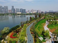 武汉东湖绿道进行军运会赛道测试