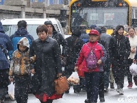 哈尔滨降“急雪”