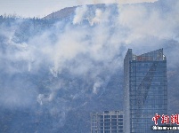 云南昆明城郊发生山火