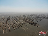 航拍甘肃敦煌雅丹地貌 “西海舰队” 景观如万舰出海