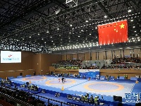 第七届世界军人运动会首场测试赛在摔跤场馆举行
