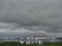 今晨，武汉“乌云压城”如科幻大片