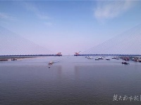 长江上最宽的桥梁——武汉青山长江大桥南岸斜拉索全部挂设完成