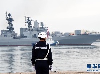 中俄“海上联合—2019”军事演习俄方参演舰艇抵达青岛