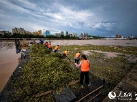 暴雨袭长江支流 清漂人昼夜打捞保葛洲坝安全