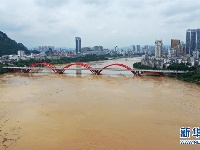 广西柳州：洪峰过境